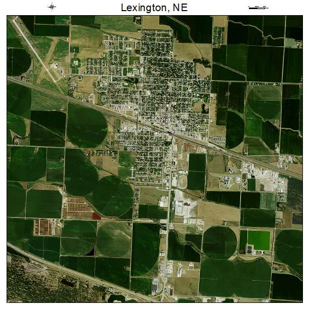 Lexington, NE air photo map