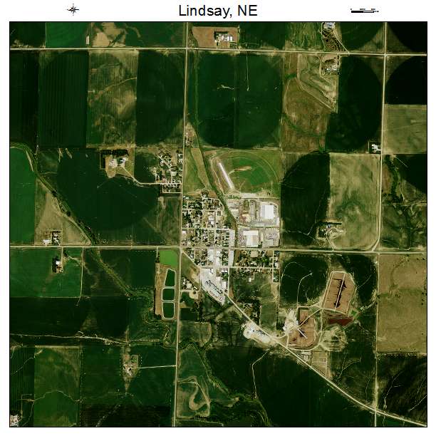 Lindsay, NE air photo map