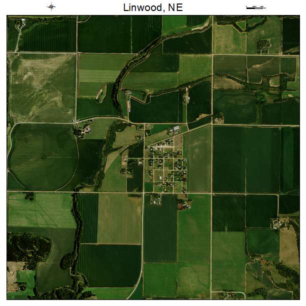Linwood, NE air photo map