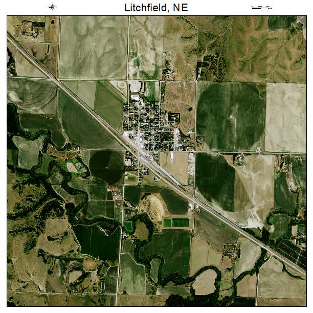 Litchfield, NE air photo map