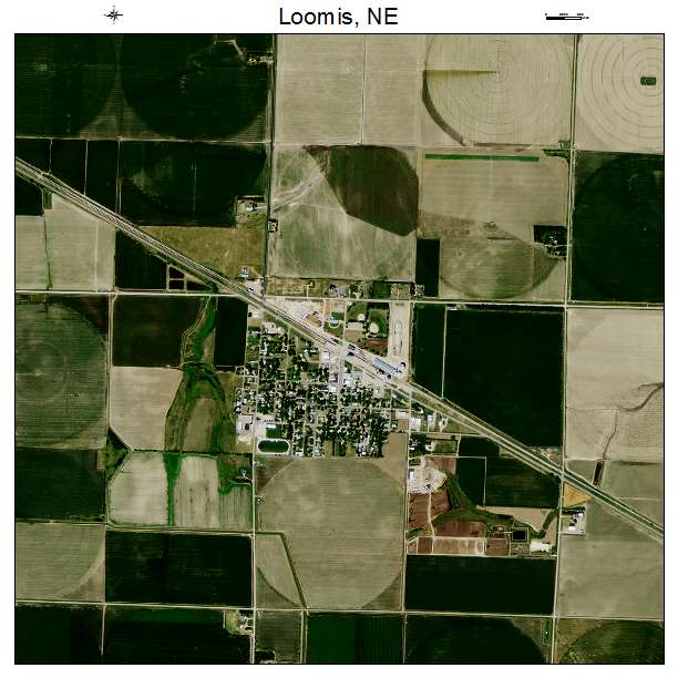 Loomis, NE air photo map