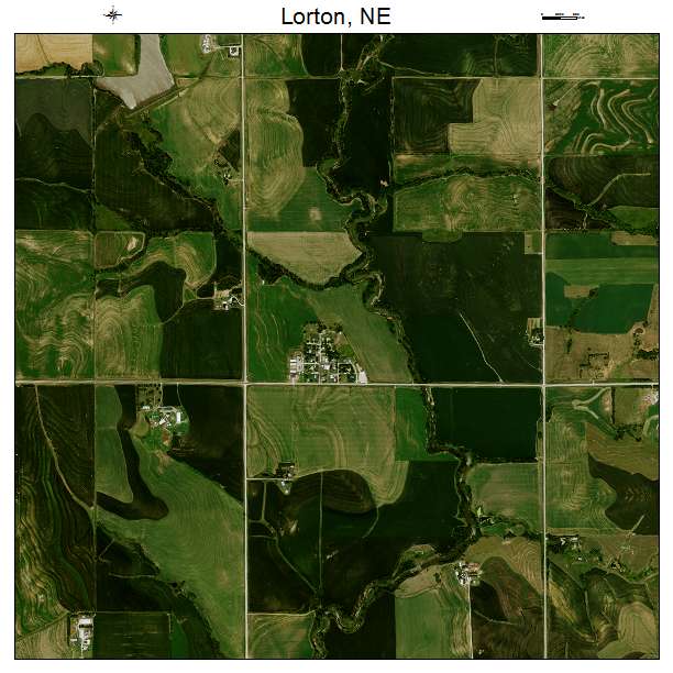 Lorton, NE air photo map