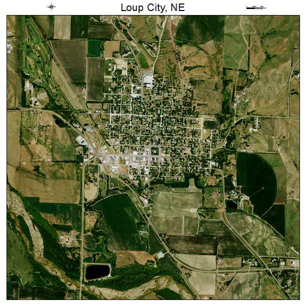 Loup City, NE air photo map
