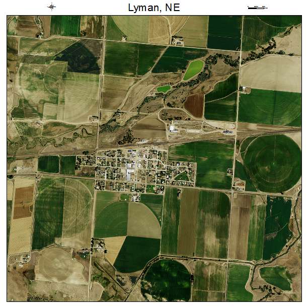 Lyman, NE air photo map