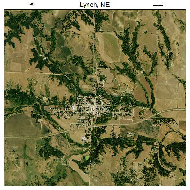 Lynch, NE air photo map