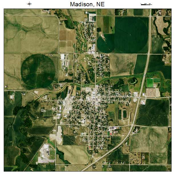 Madison, NE air photo map