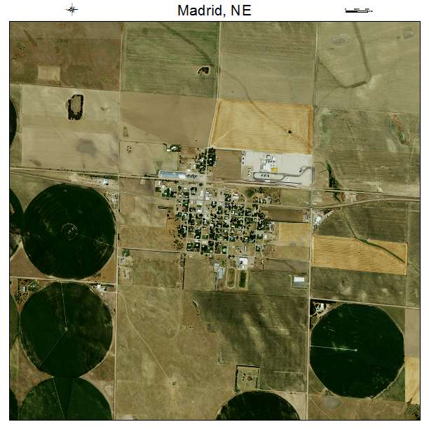 Madrid, NE air photo map