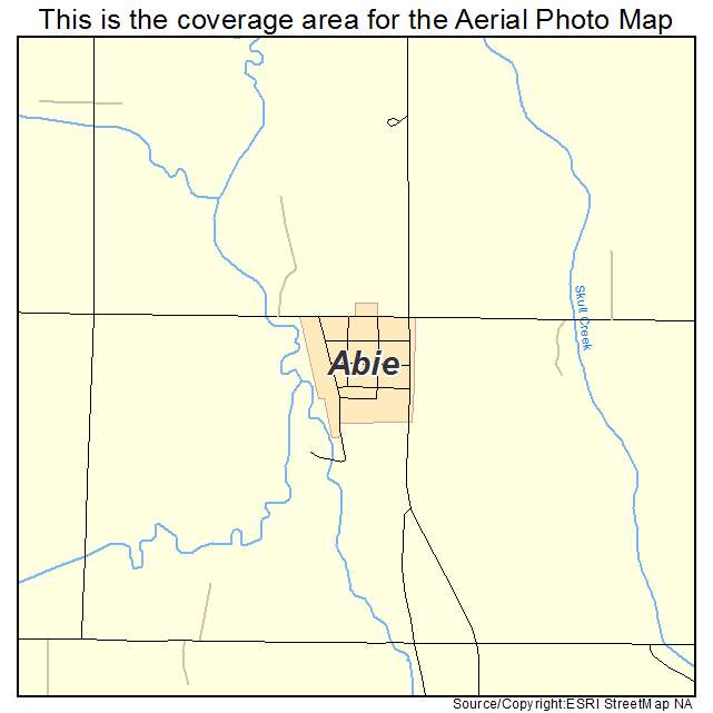 Abie, NE location map 