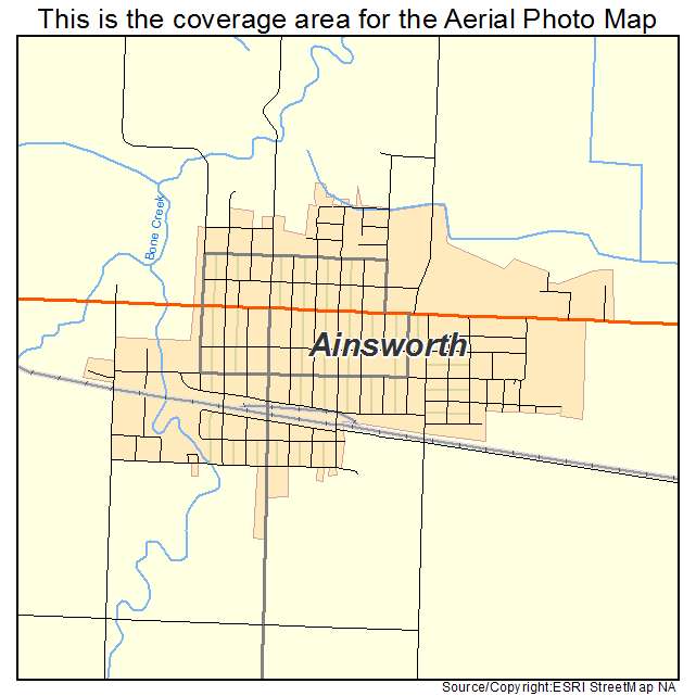Ainsworth, NE location map 