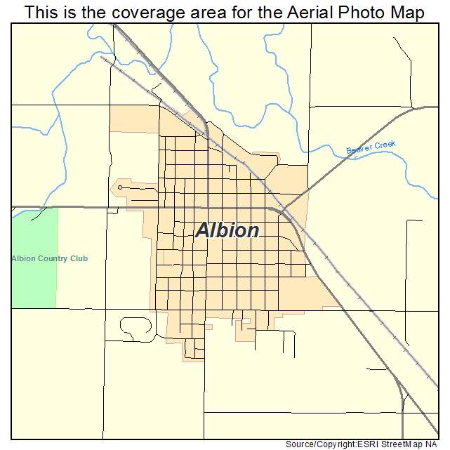 Albion, NE location map 