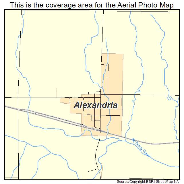 Alexandria, NE location map 