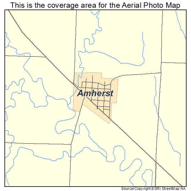 Amherst, NE location map 