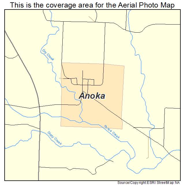 Anoka, NE location map 