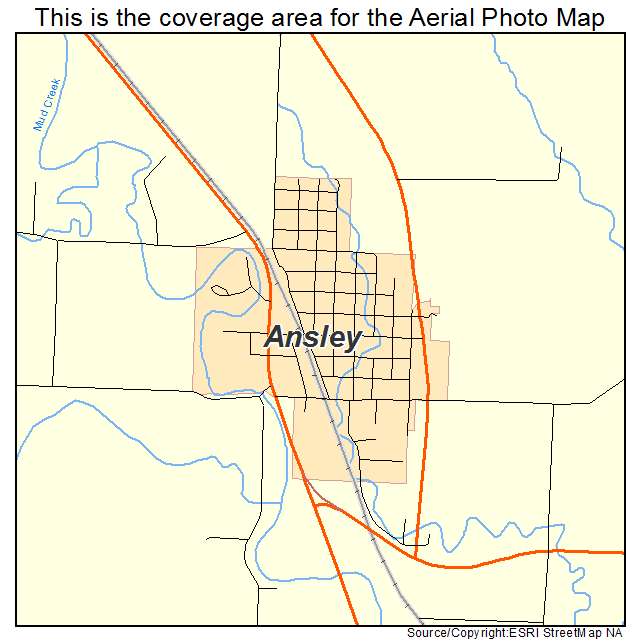 Ansley, NE location map 