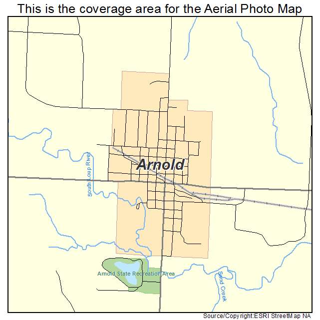 Arnold, NE location map 