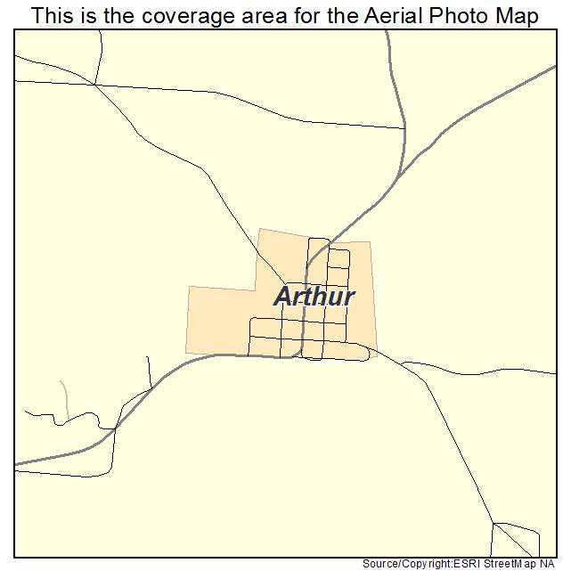 Arthur, NE location map 