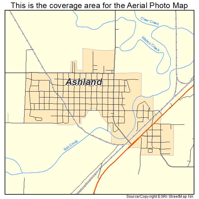 Ashland, NE location map 