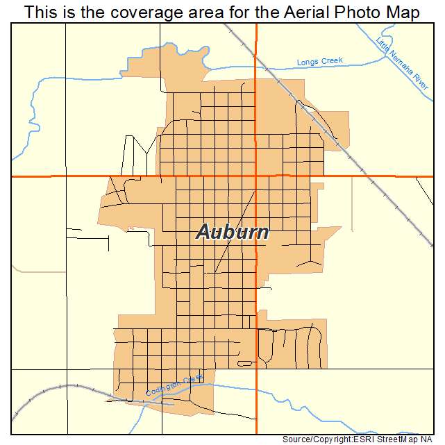 Auburn, NE location map 