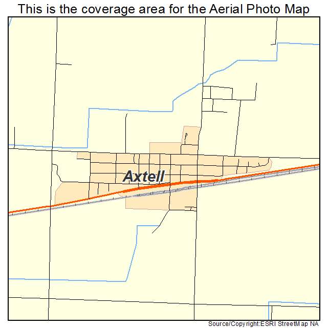 Axtell, NE location map 