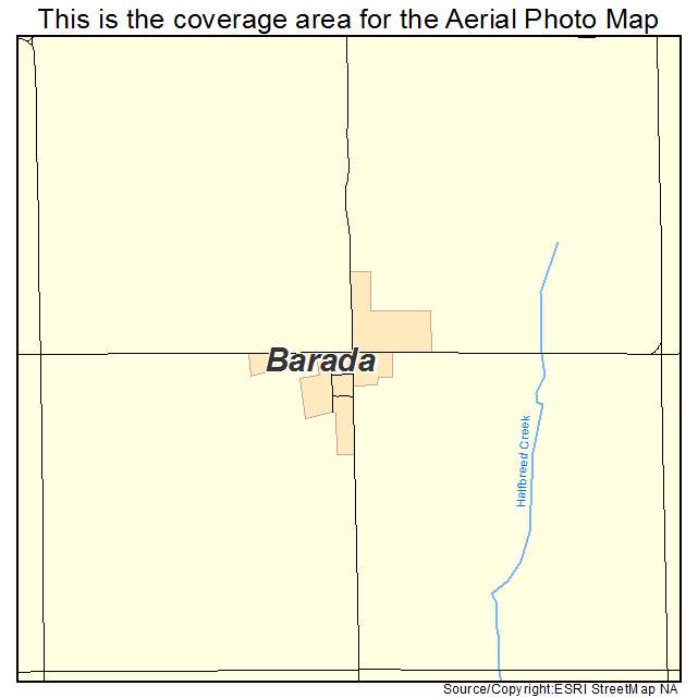 Barada, NE location map 