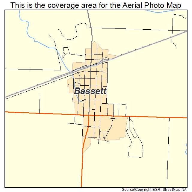 Bassett, NE location map 