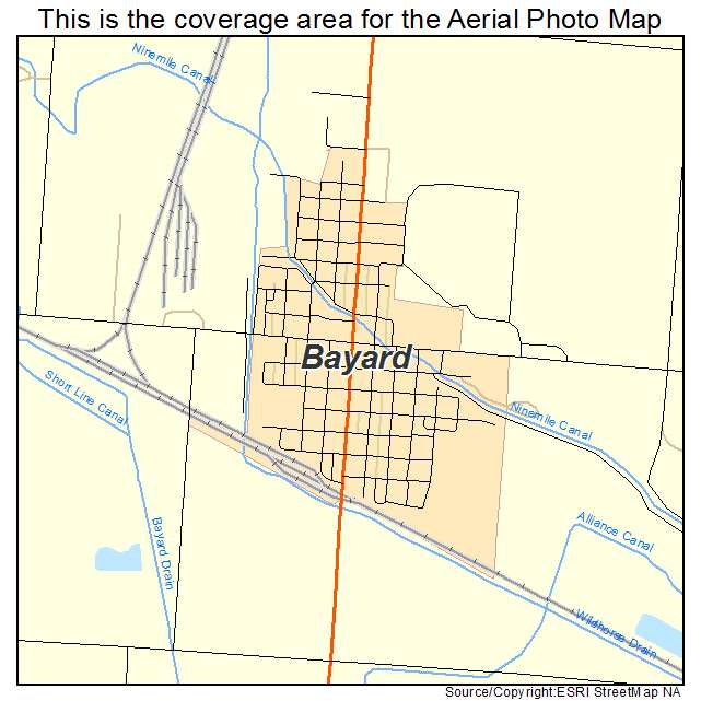 Bayard, NE location map 