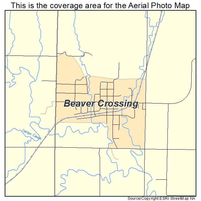 Beaver Crossing, NE location map 
