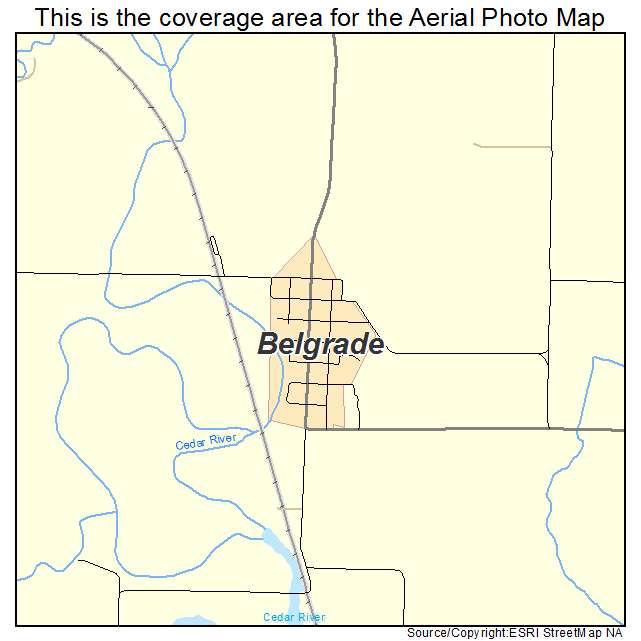 Belgrade, NE location map 