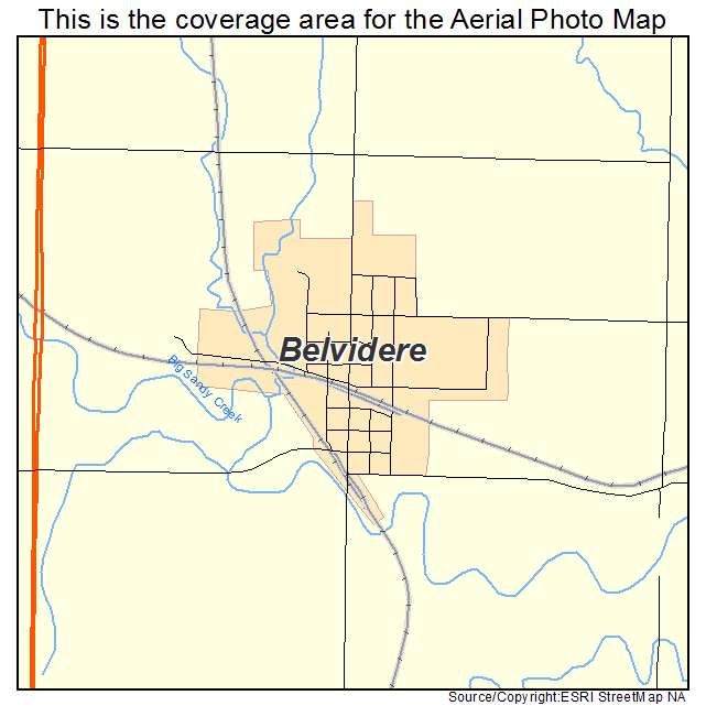 Belvidere, NE location map 