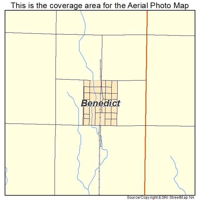 Benedict, NE location map 