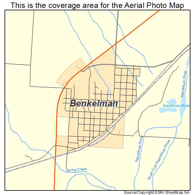 Benkelman, NE location map 