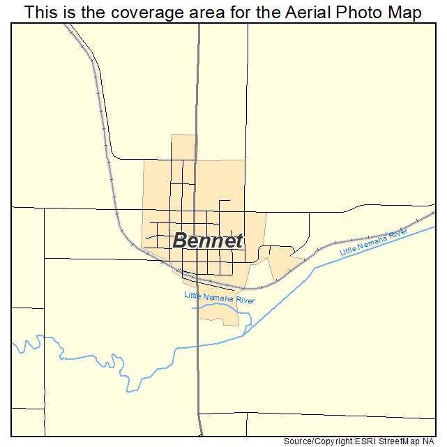 Bennet, NE location map 