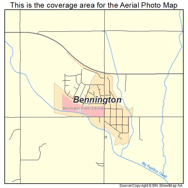Bennington, NE location map 
