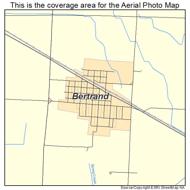Bertrand, NE location map 