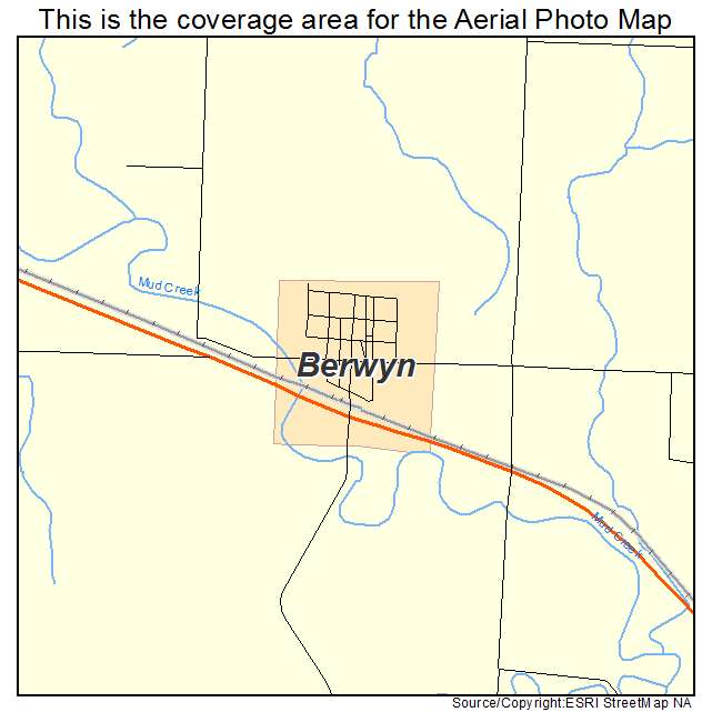 Berwyn, NE location map 