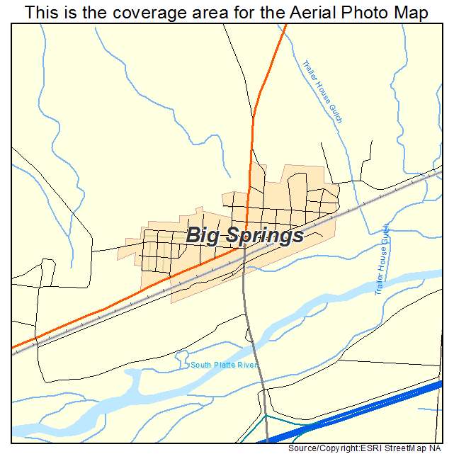 Big Springs, NE location map 