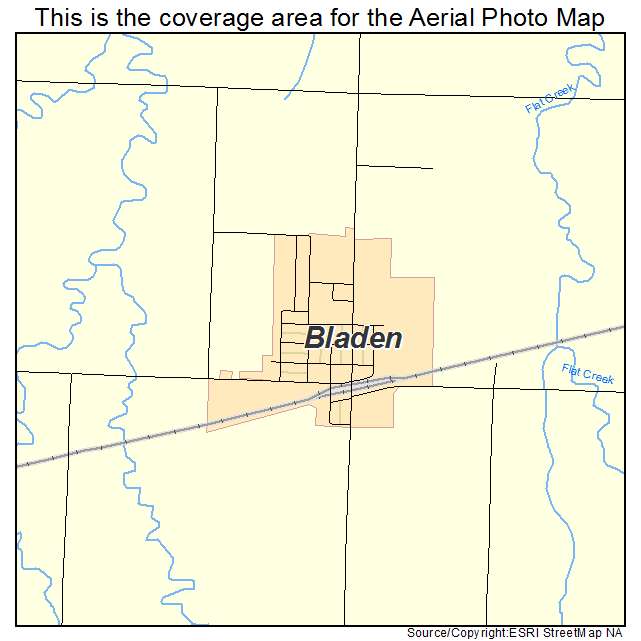 Bladen, NE location map 