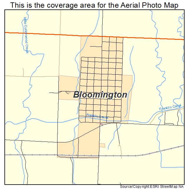 Bloomington, NE location map 
