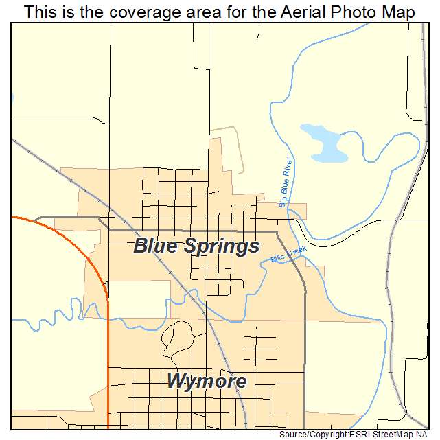 Blue Springs, NE location map 