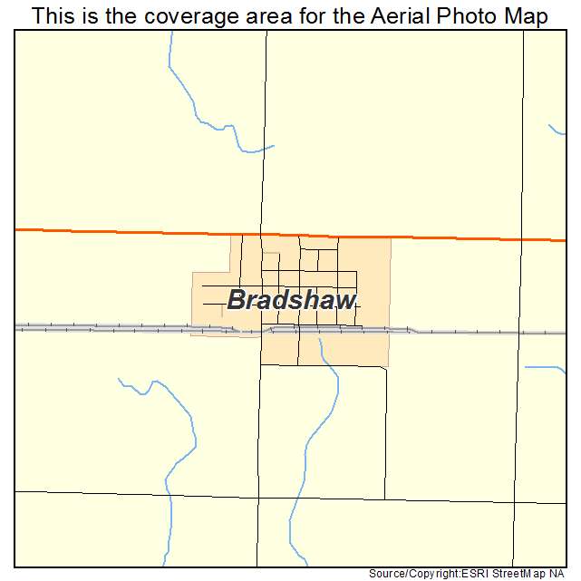 Bradshaw, NE location map 