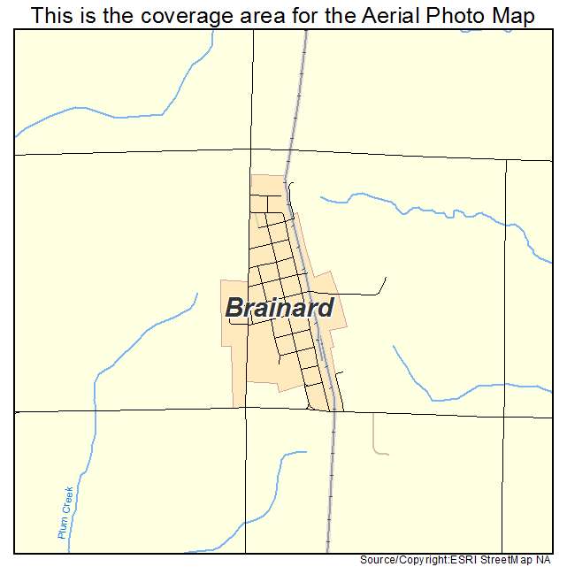 Brainard, NE location map 