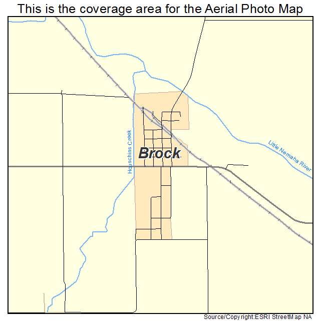 Brock, NE location map 