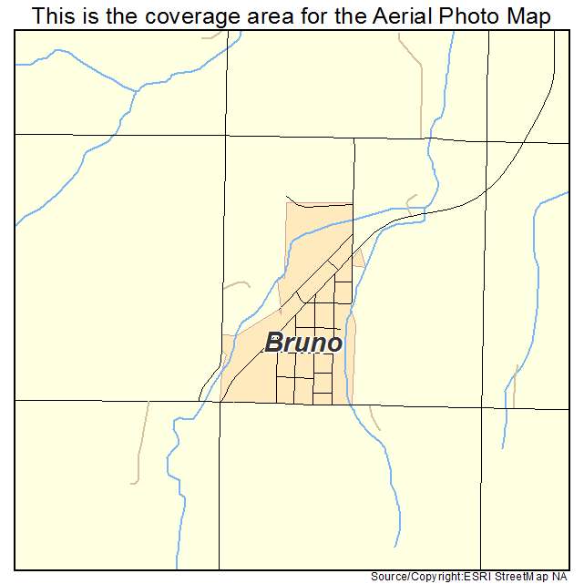Bruno, NE location map 
