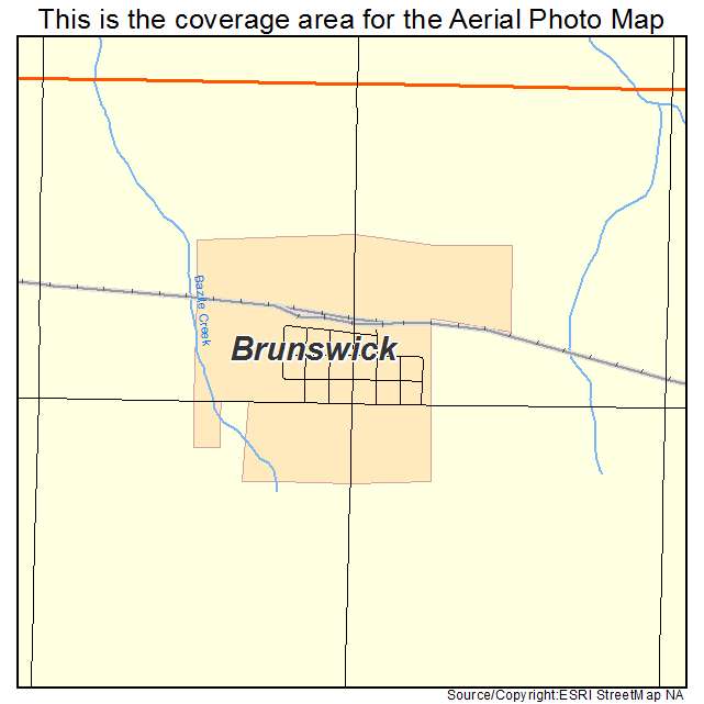 Brunswick, NE location map 