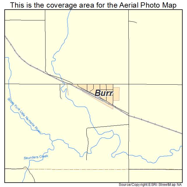 Burr, NE location map 