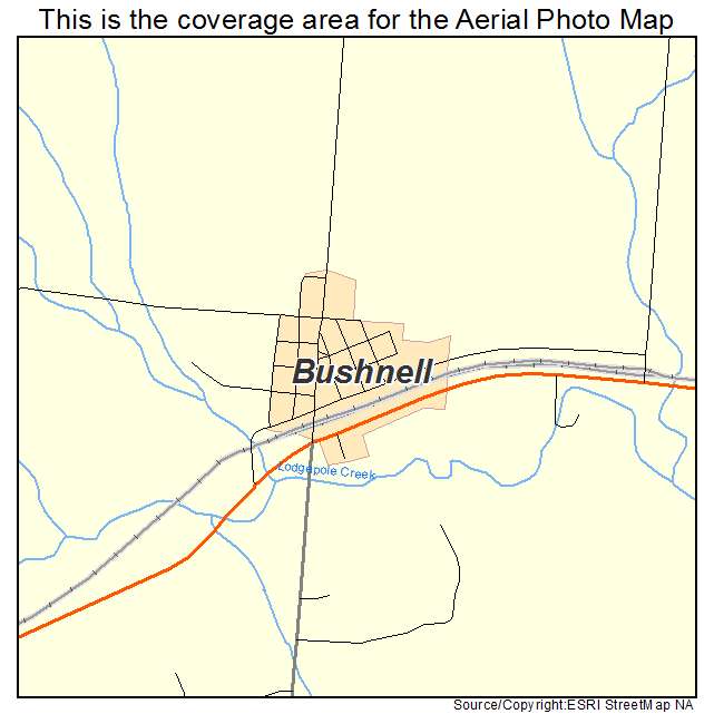 Bushnell, NE location map 