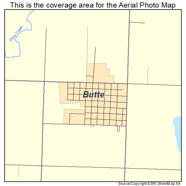 Butte, NE location map 