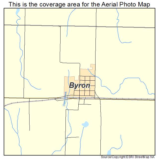 Byron, NE location map 