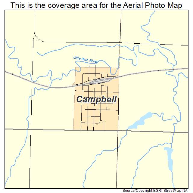 Campbell, NE location map 