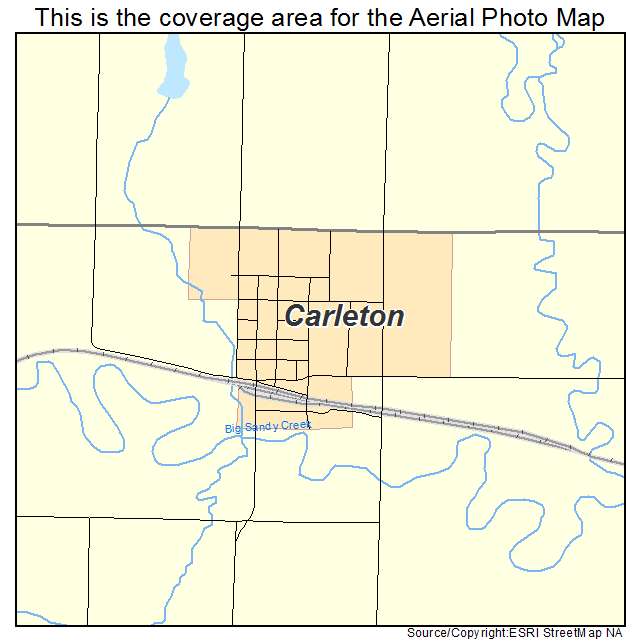 Carleton, NE location map 